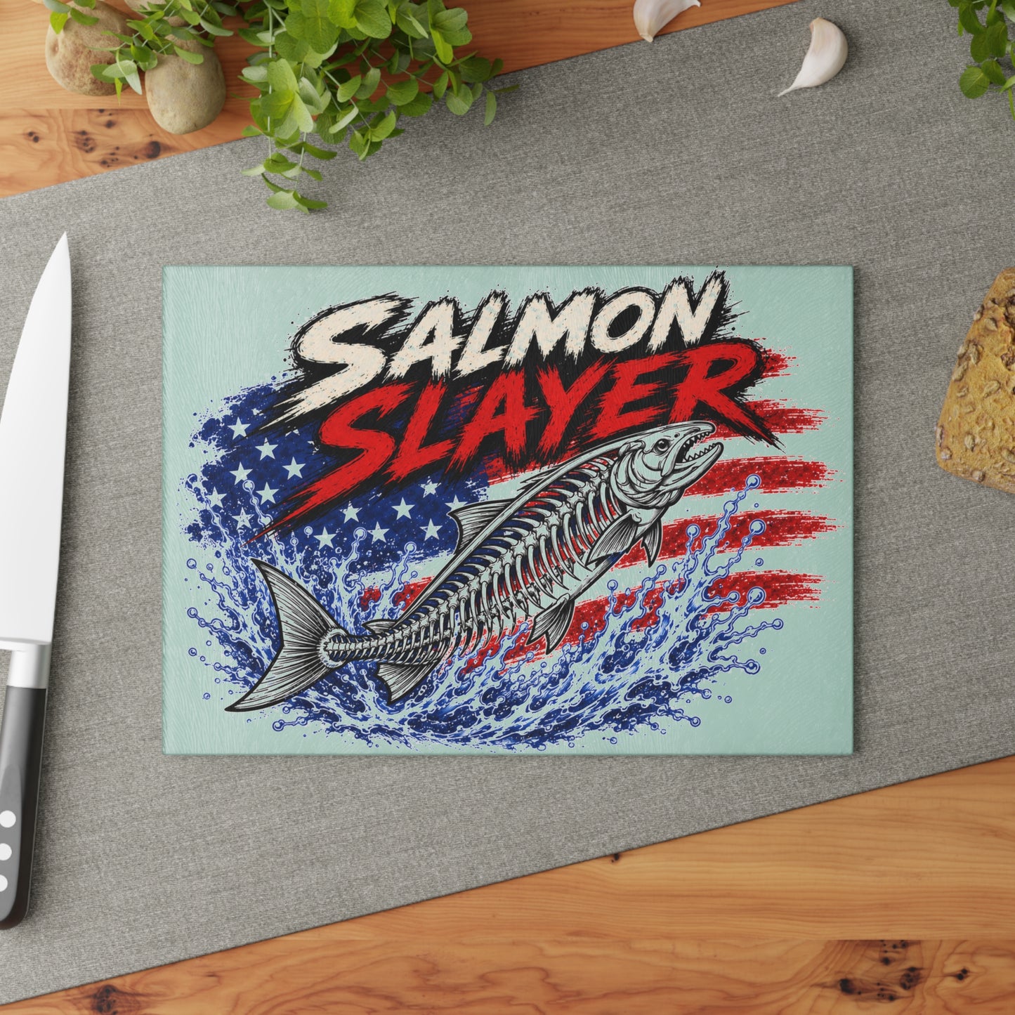 American Bones Glass Cutting Board