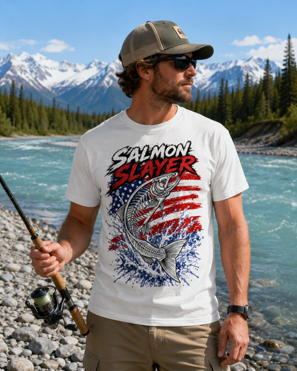 American Bones Salmon Slayer Port & Company PC450 Port & Company ® Fan Favorite Tee